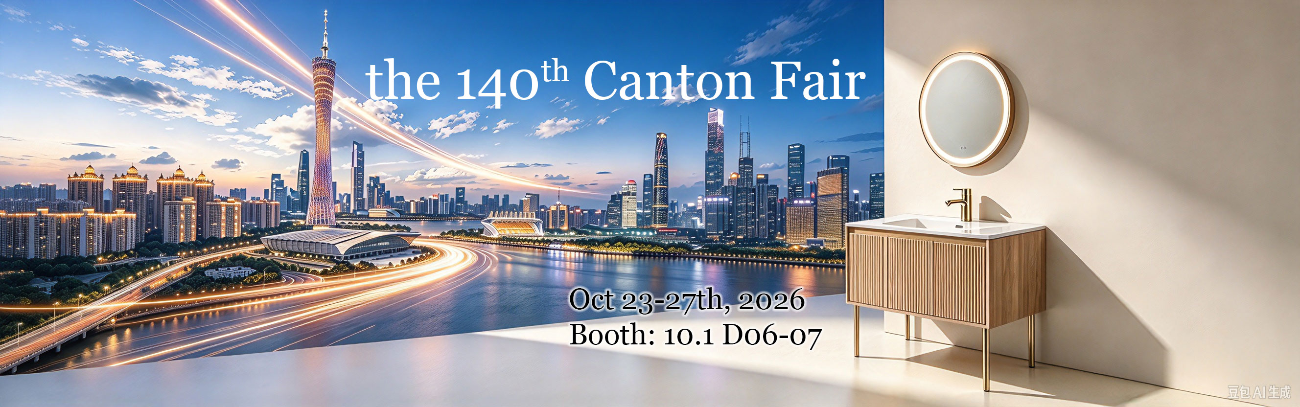 WELCOME TO THE140th CANTON FAIR & VISIT OUR BOOTH at Date : the 23rd-27th / 10 /2026 ; Booth NO : 10.1 D06-07